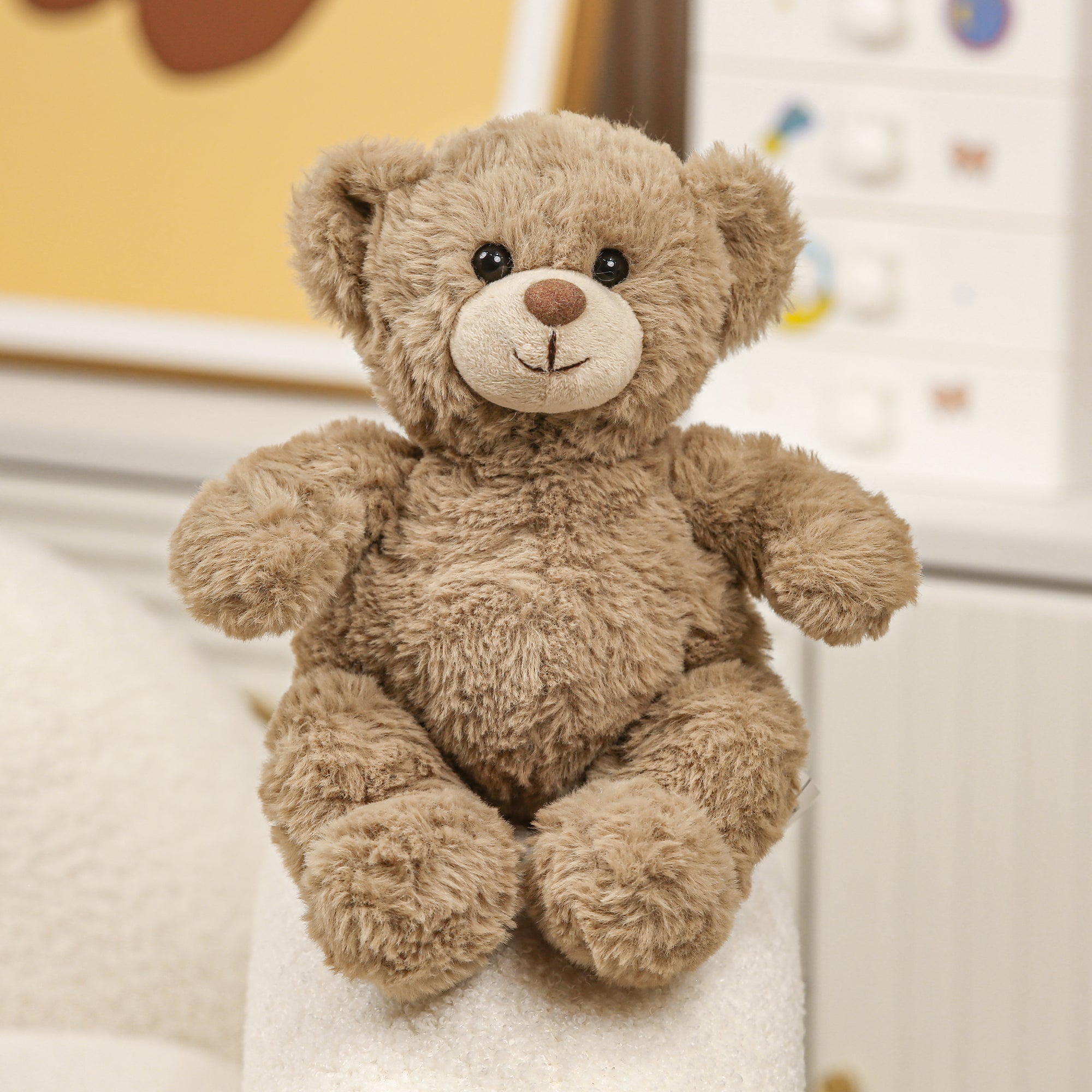 9" Charlie the Chocolate Bear, Featuring Soft Brown and Sitting on a Cute Base by Plushland.