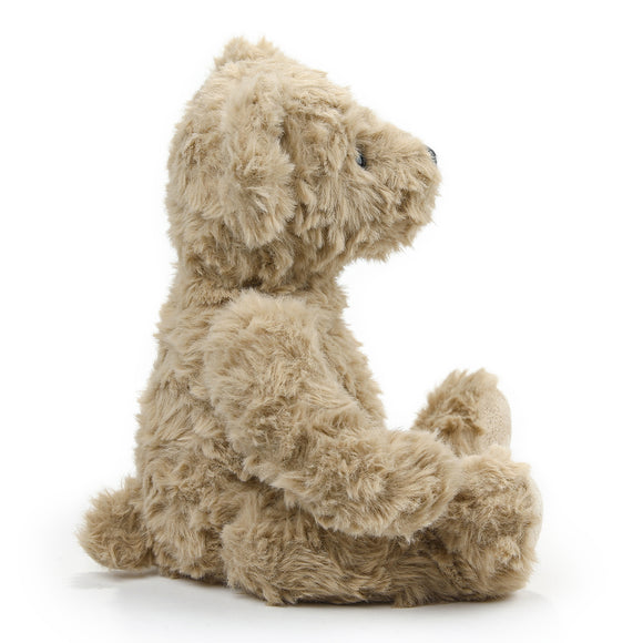 Brown Curly Teddy Bear Plush 9"