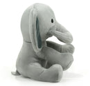 9" Sitting Right Side Soft Plush Gray Elephant, Featuring Adorable Details and Cuddly Fur by Plushland.