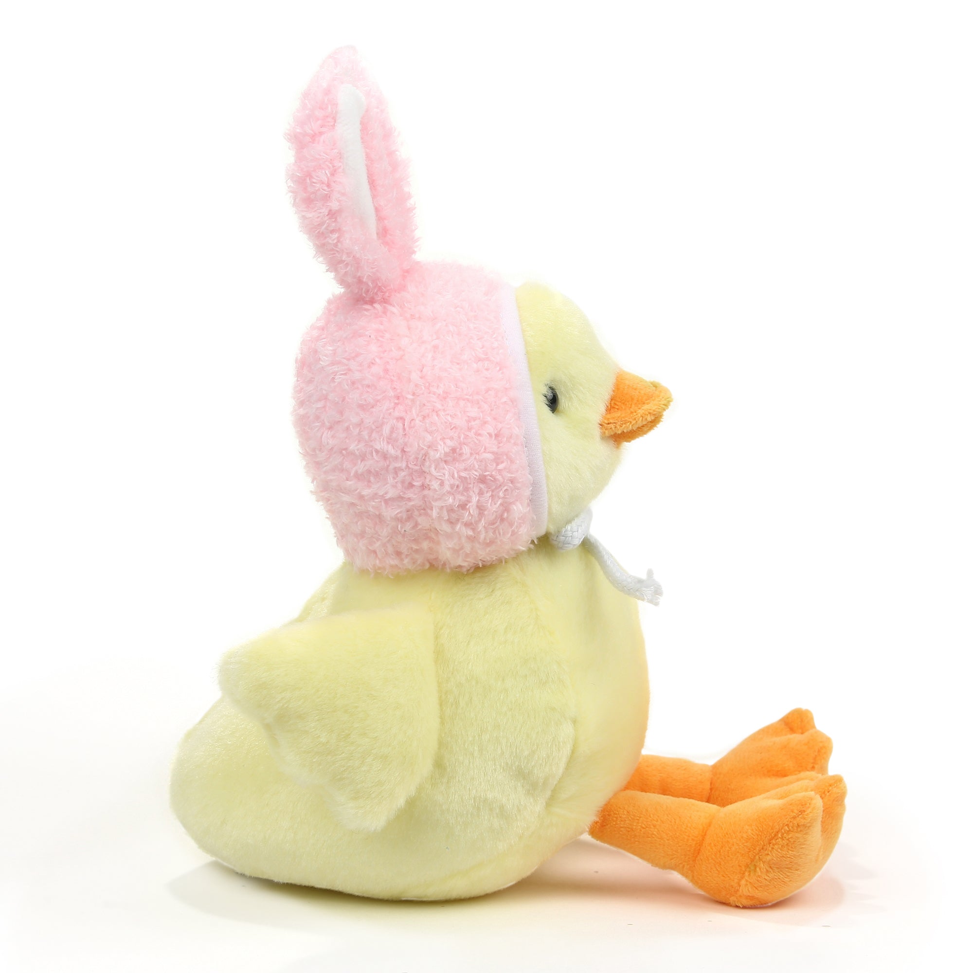 9" Sitting Right Side Chick Wanna Be a Bunny, Featuring Soft Fur and Adorable Bunny Ears by Plushland.