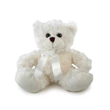 Cream Sitting Ribbon Teddy Bear 6"