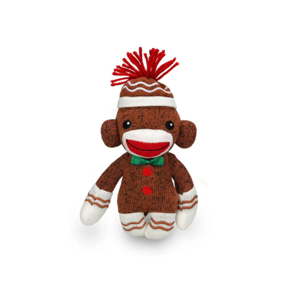 6" Standing Xmas Ginger Bread Sockie Plush Toy, Designed like a Gingerbread cookie by Plushland.