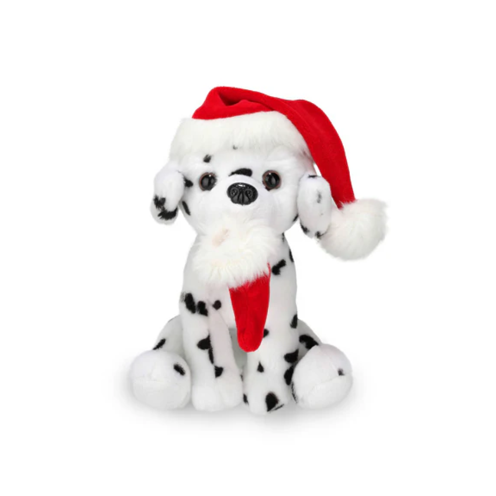 Sitting Xmas Pawpal Dalmatian Plush Toy, Featuring a Festive Holiday Design by Plushland.