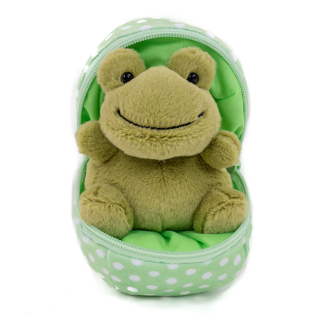 Frog In Zip Up Easter Egg 6"