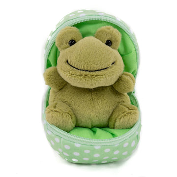 Frog In Zip Up Easter Egg 6"