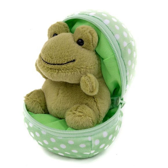 Frog In Zip Up Easter Egg 6"