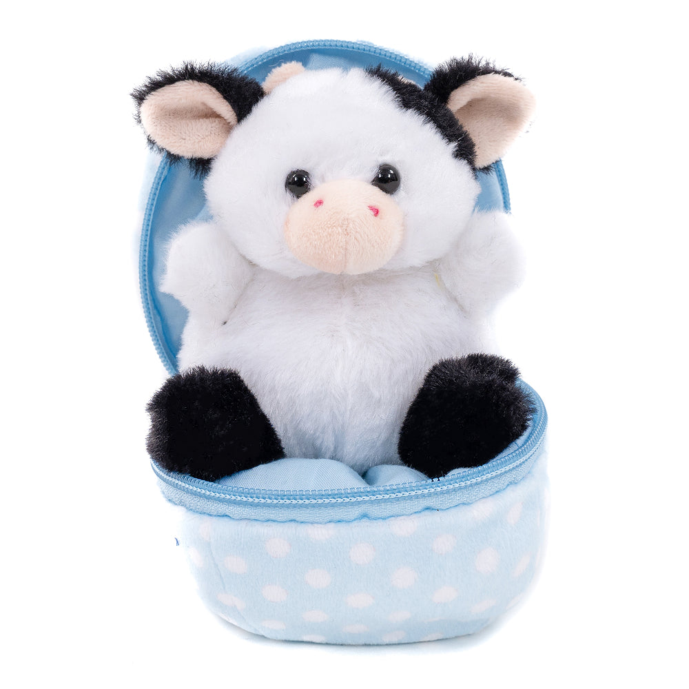 Cow In Zip Up Easter Egg 6"