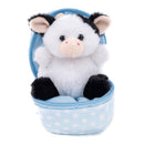Cow In Zip Up Easter Egg 6"-1