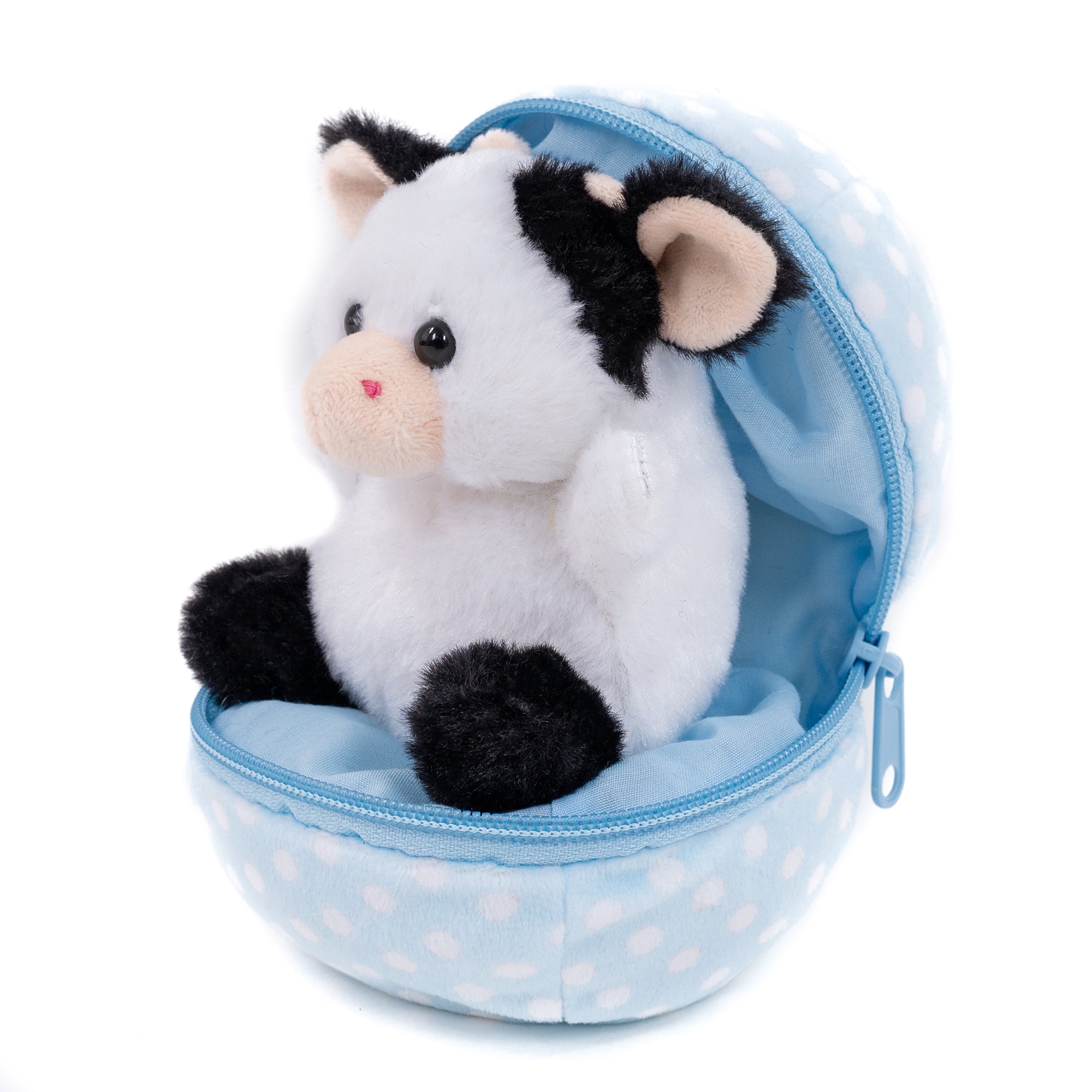 Cow In Zip Up Easter Egg 6"