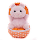 Pig In Zip Up Easter Egg 6"-1