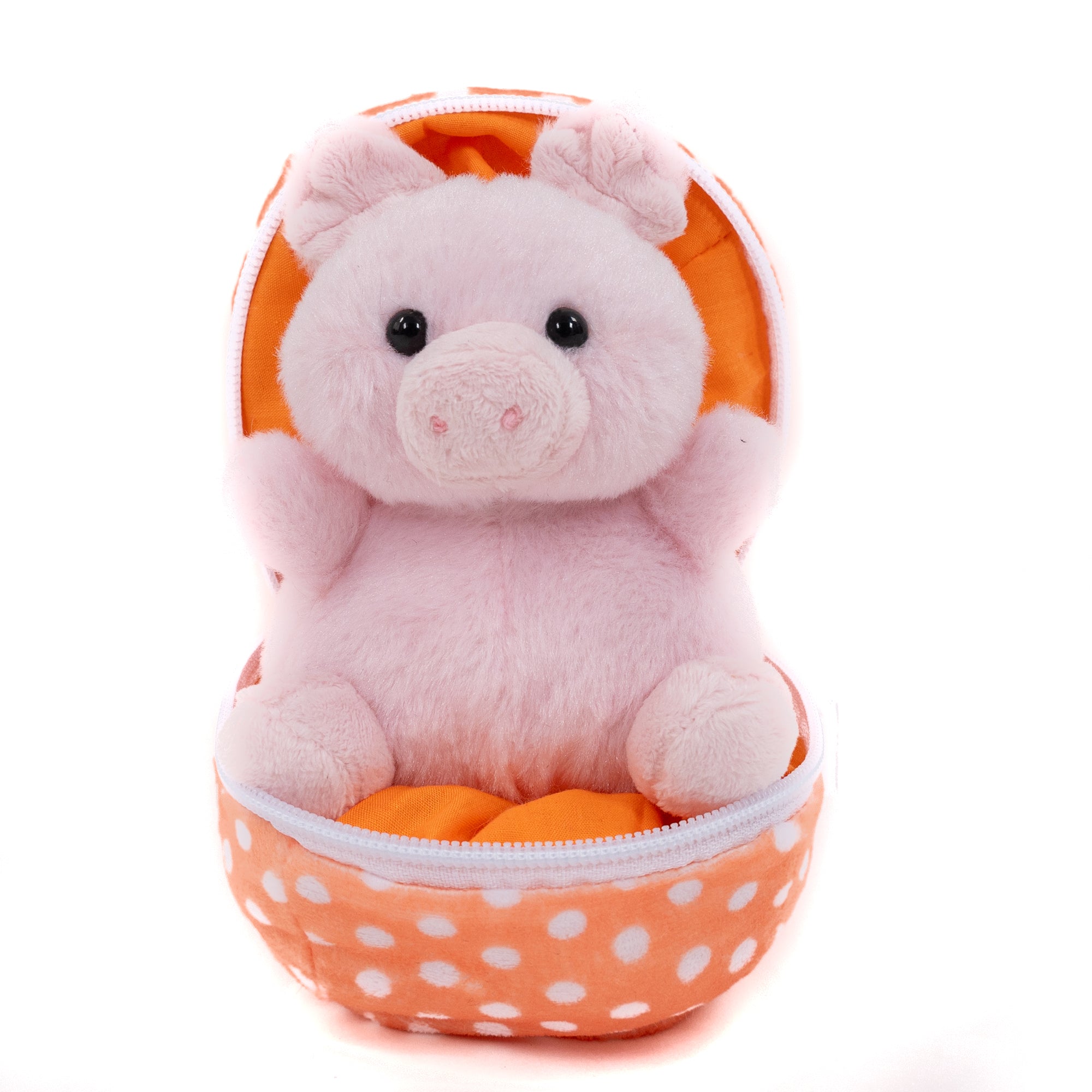 Pig In Zip Up Easter Egg 6"