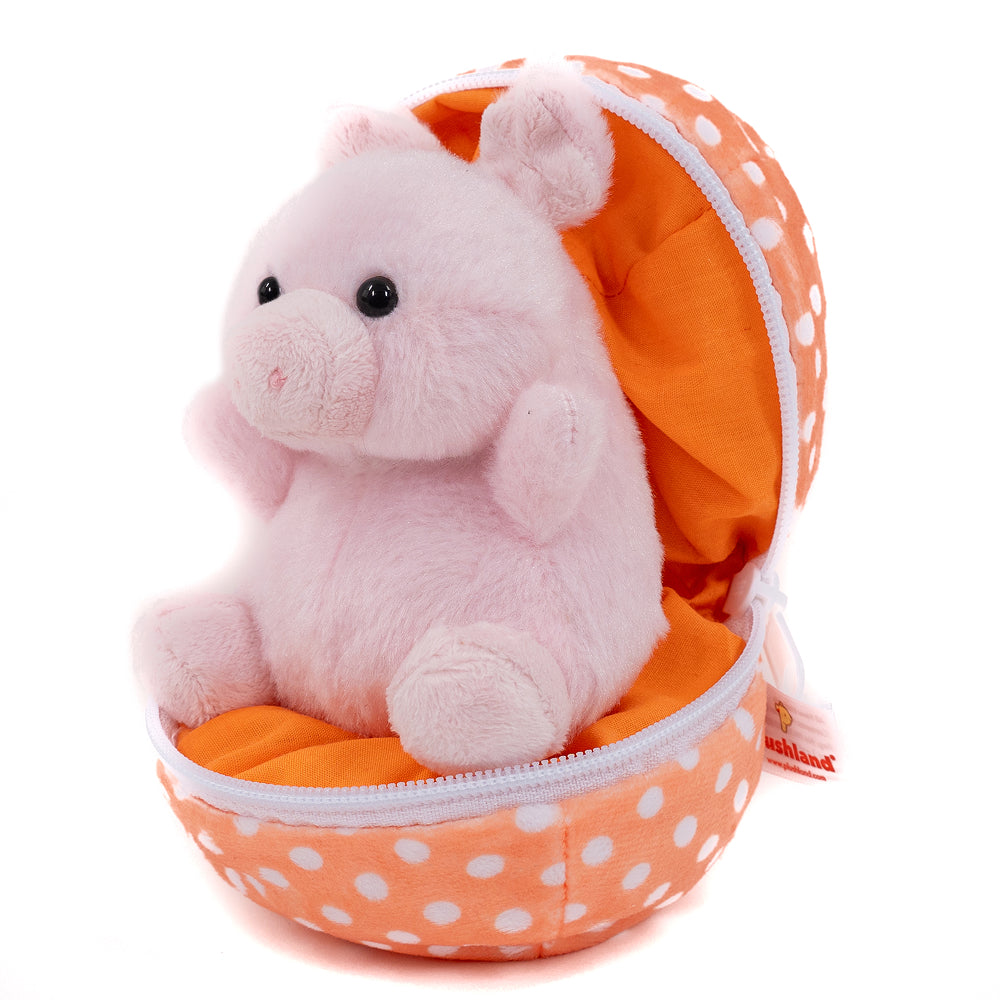 Pig In Zip Up Easter Egg 6"