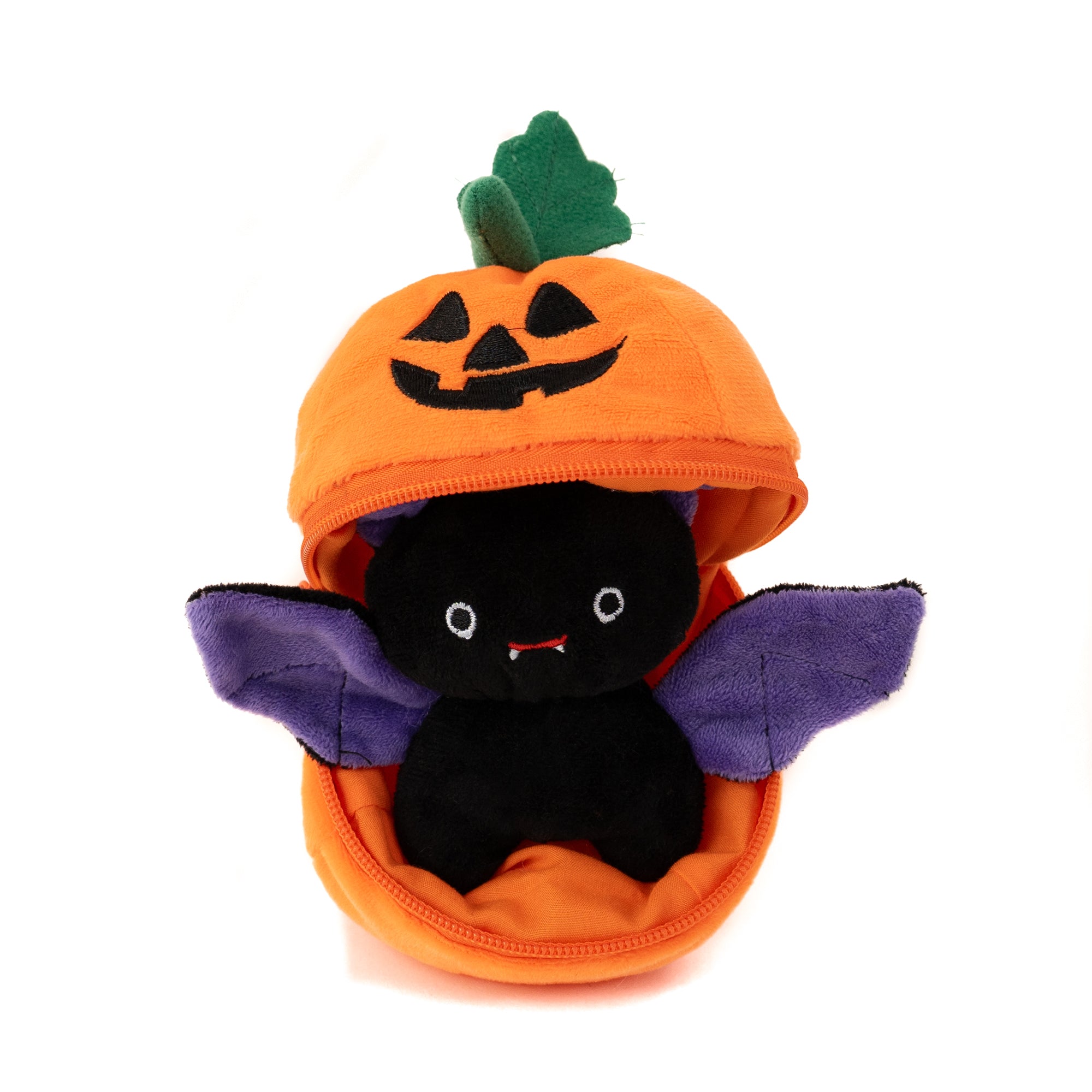 Halloween Pumpkin Zip Up bat 6''