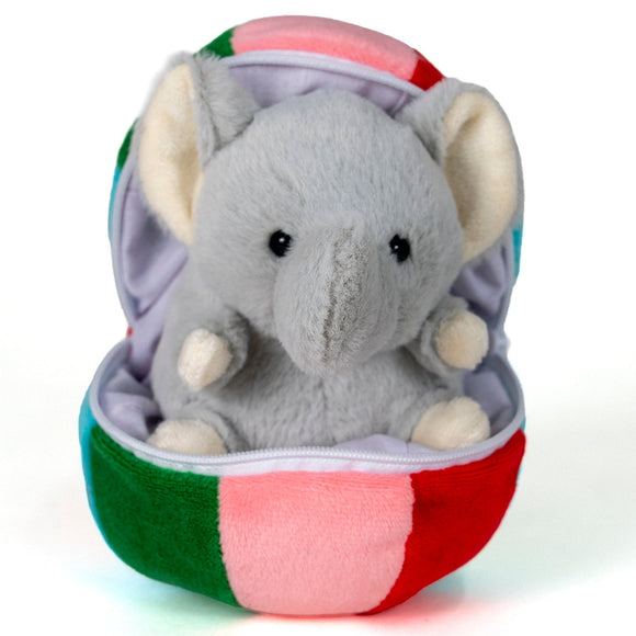 6" Zip-Up Surprise Ornament Plush – Elephant - plush stuffed animal from Plushland