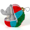 6" Zip-Up Surprise Ornament Plush – Elephant - additional plush stuffed animal photo 2