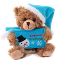 Christmas Gift Card Holder Bear 9" - Blue-1