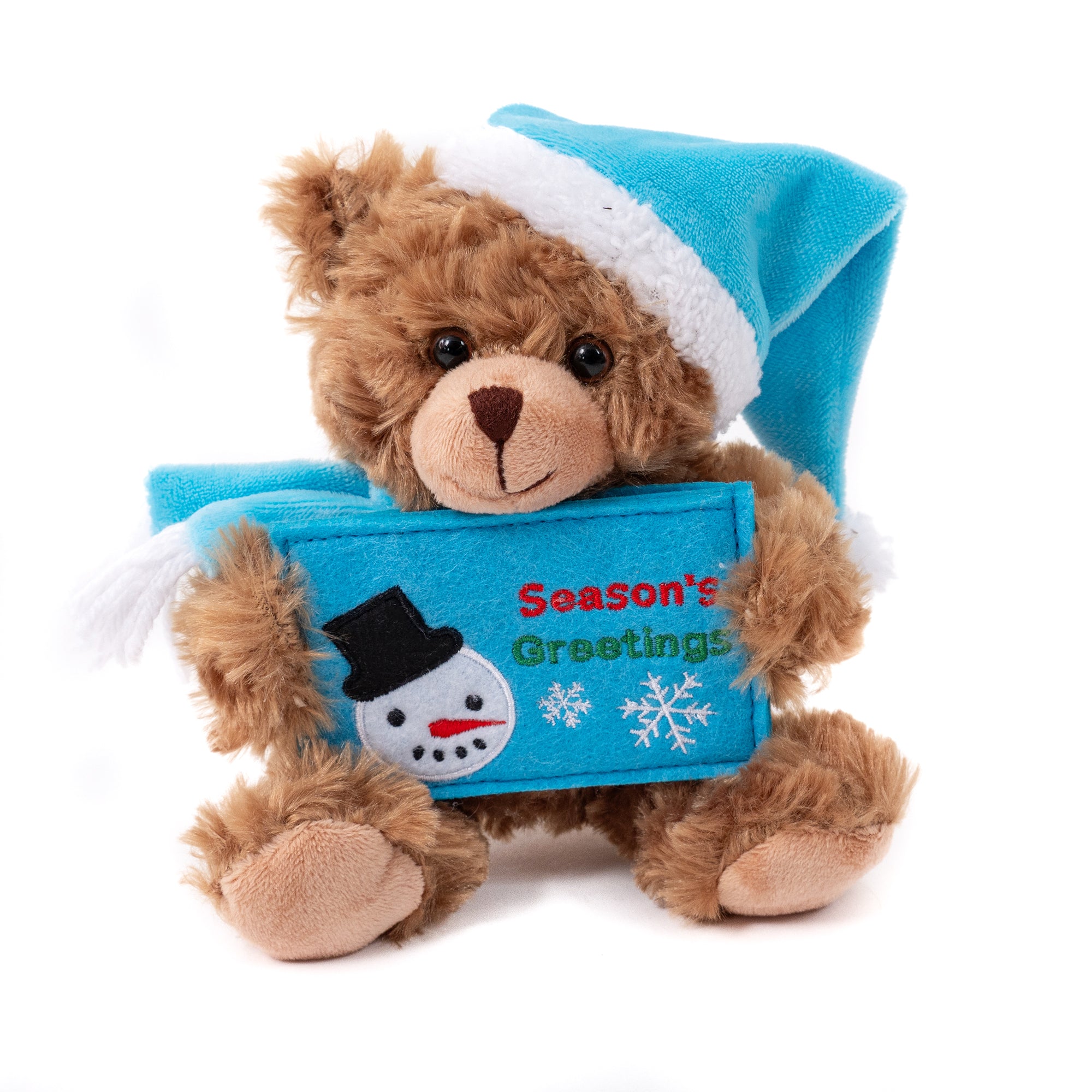 Christmas Gift Card Holder Bear 9" - Blue