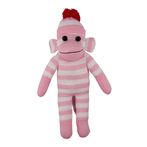 Sock Monkey 16" Pink