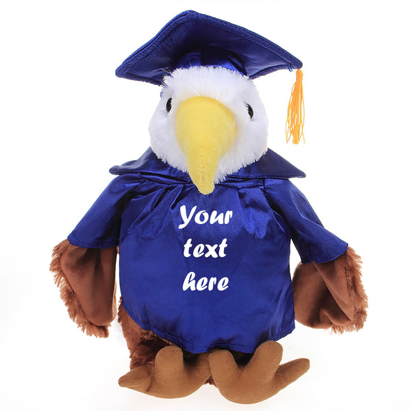 8'' Eagle Plush Stuffed Animal Toys with Cap and Personalized Gown