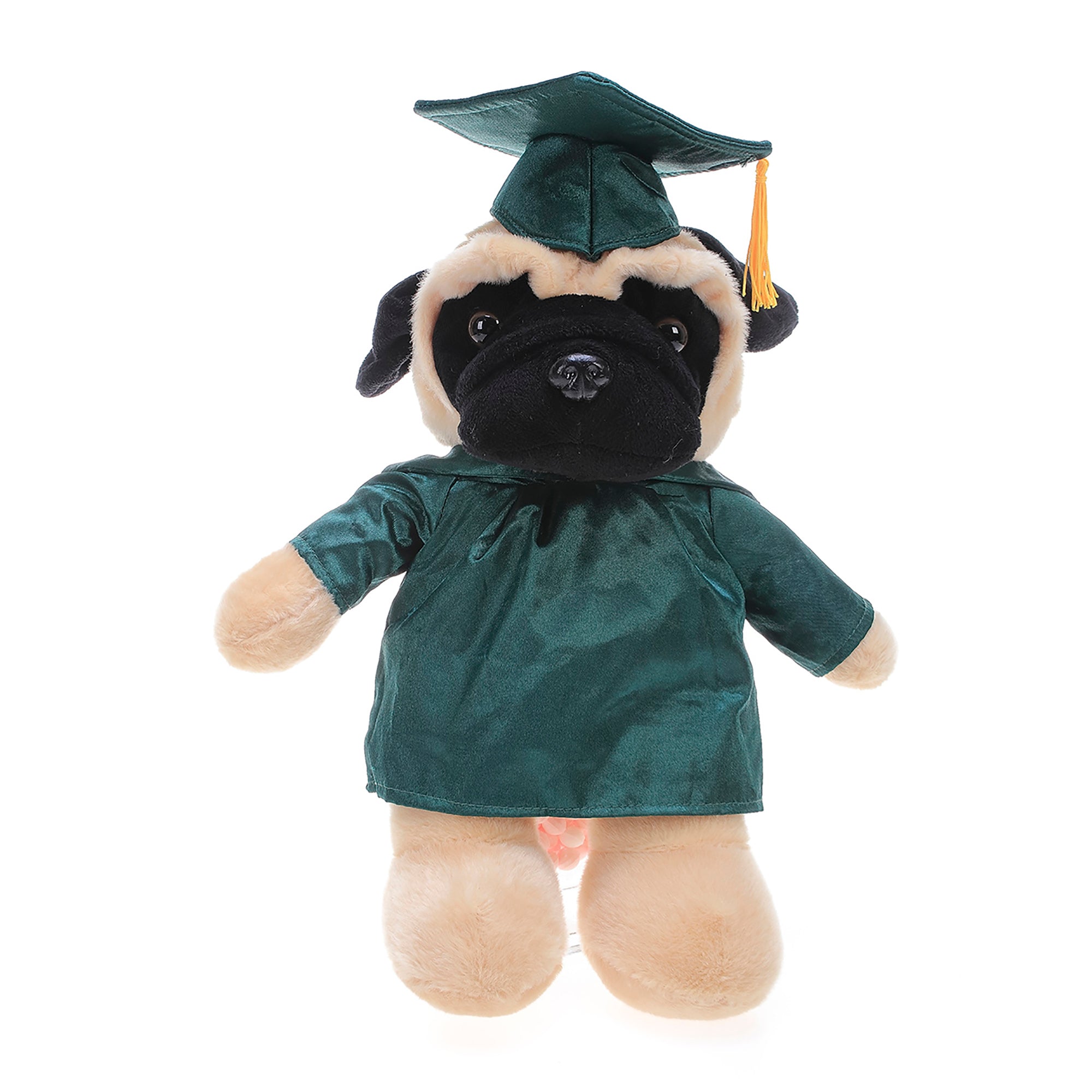 Graduation Stuffed Animal Pug 8"