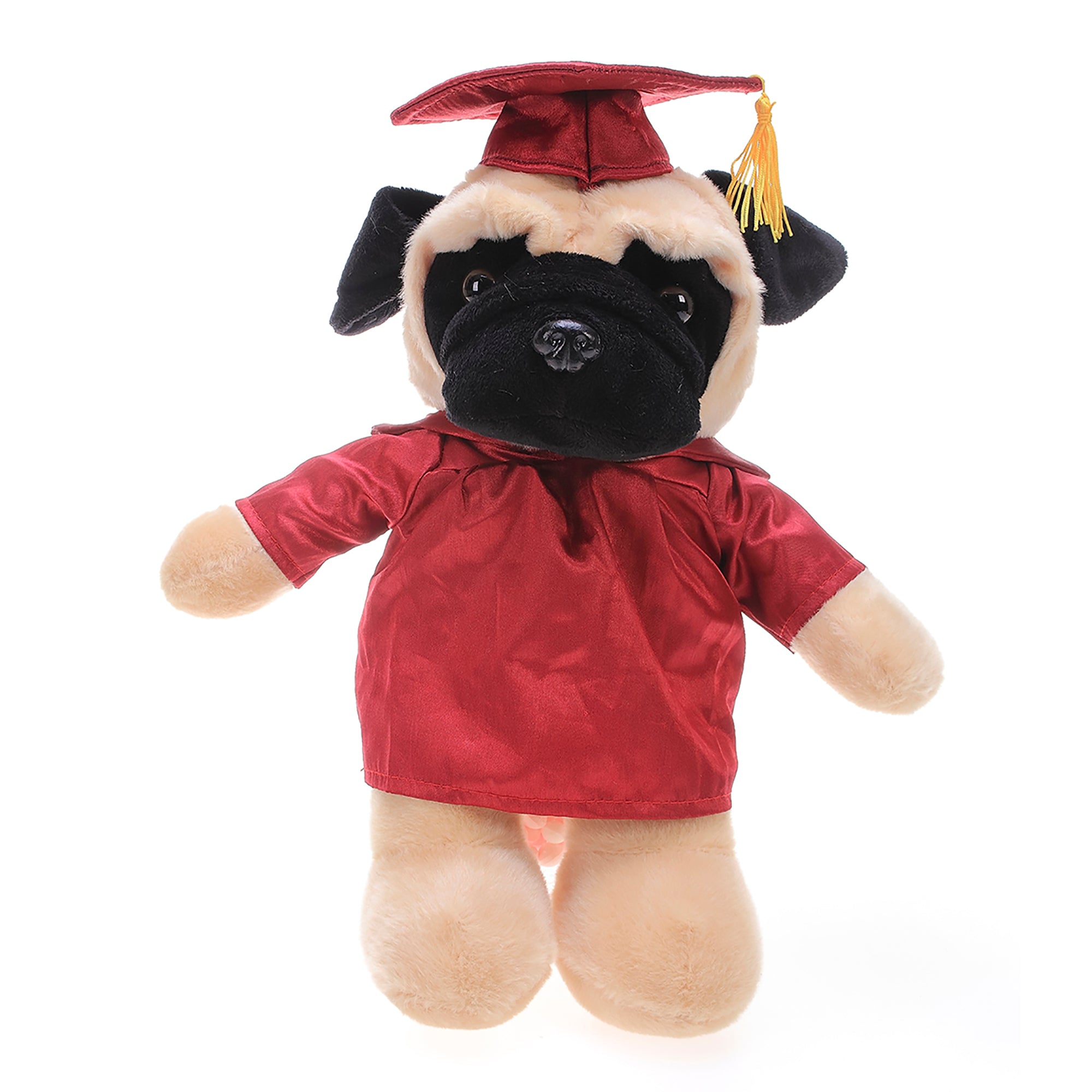 Graduation Stuffed Animal Pug 8"