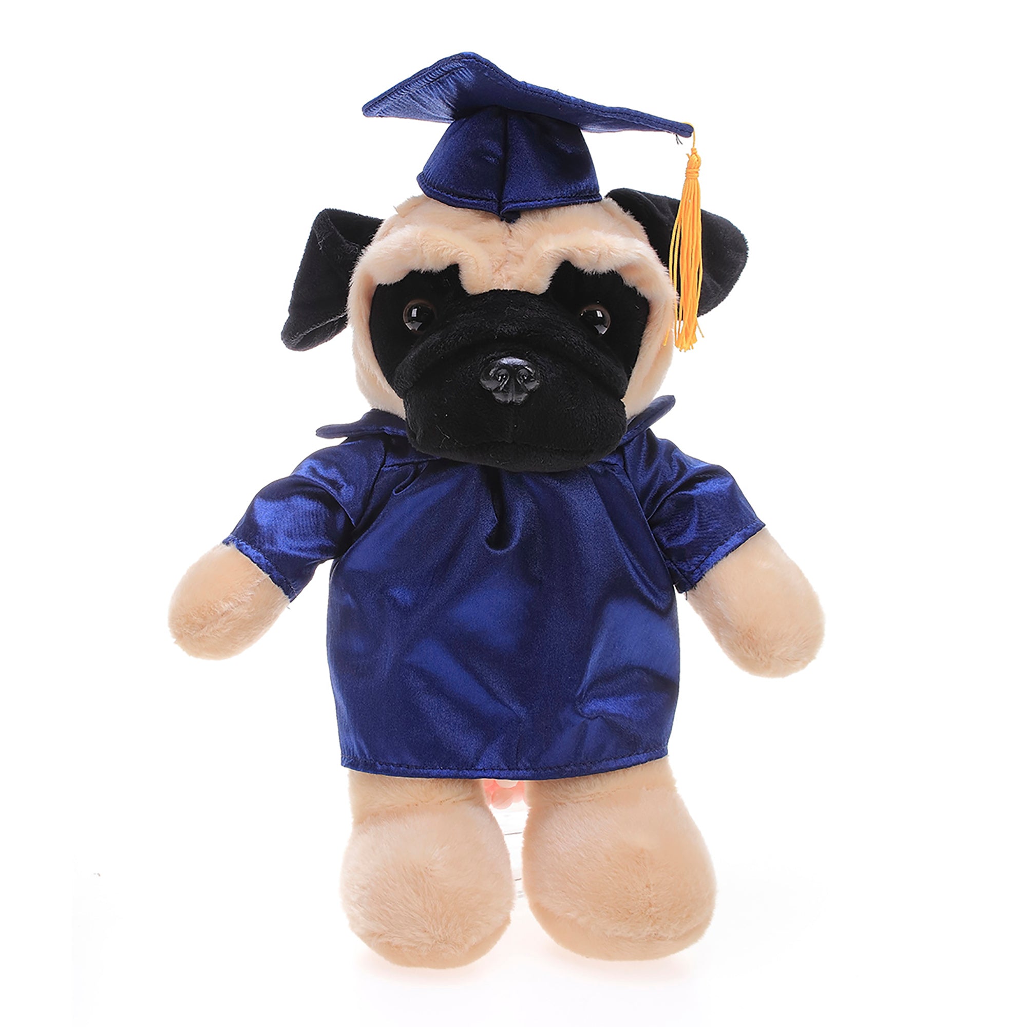 Graduation Stuffed Animal Pug 8"