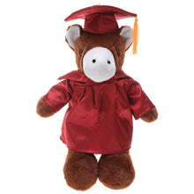 8'' Graduation Horse Plush Stuffed Animal Toys with Cap and Personalized Gown