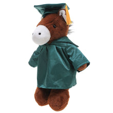 8'' Graduation Horse Plush Stuffed Animal Toys with Cap and Personalized Gown