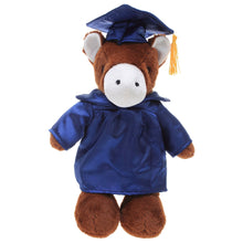 8'' Graduation Horse Plush Stuffed Animal Toys with Cap and Personalized Gown