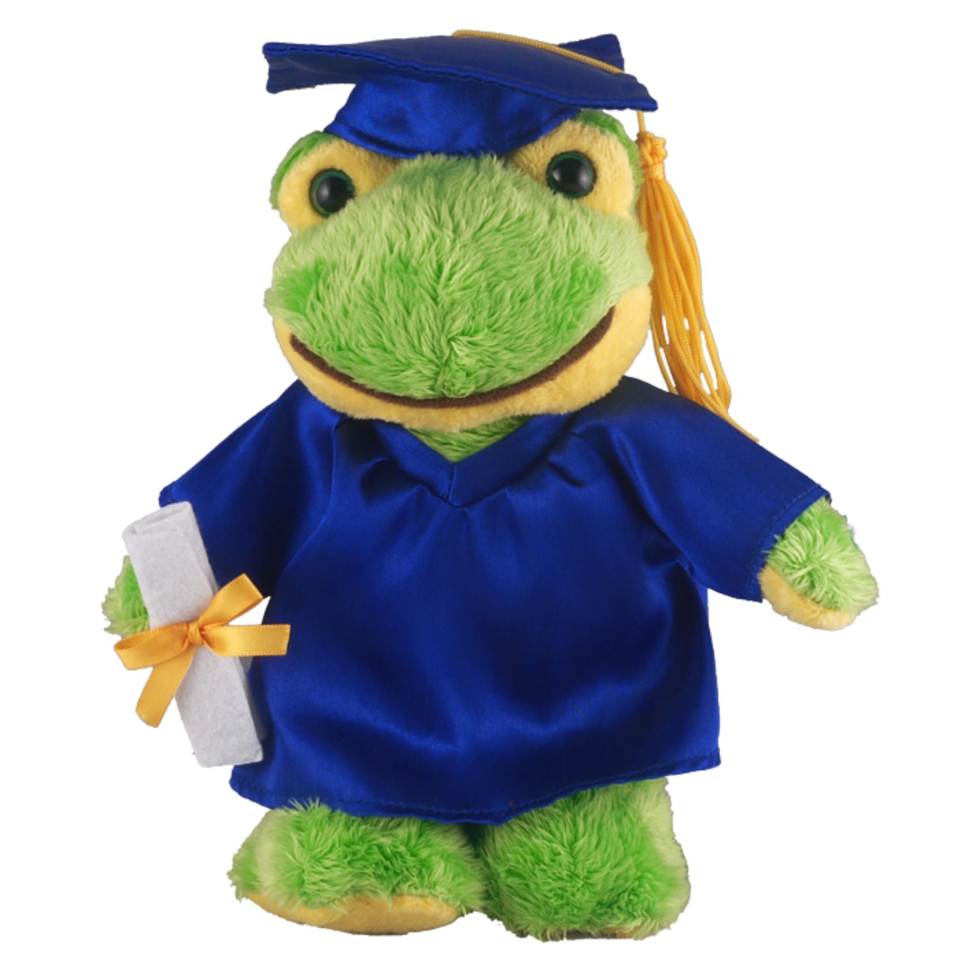 8" Graduation Frog Plush Stuffed Animal Toys with Cap and Personalized Gown