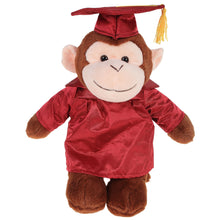 8'' Graduation Monkey Plush Stuffed Animal Toys with Cap and Personalized Gown