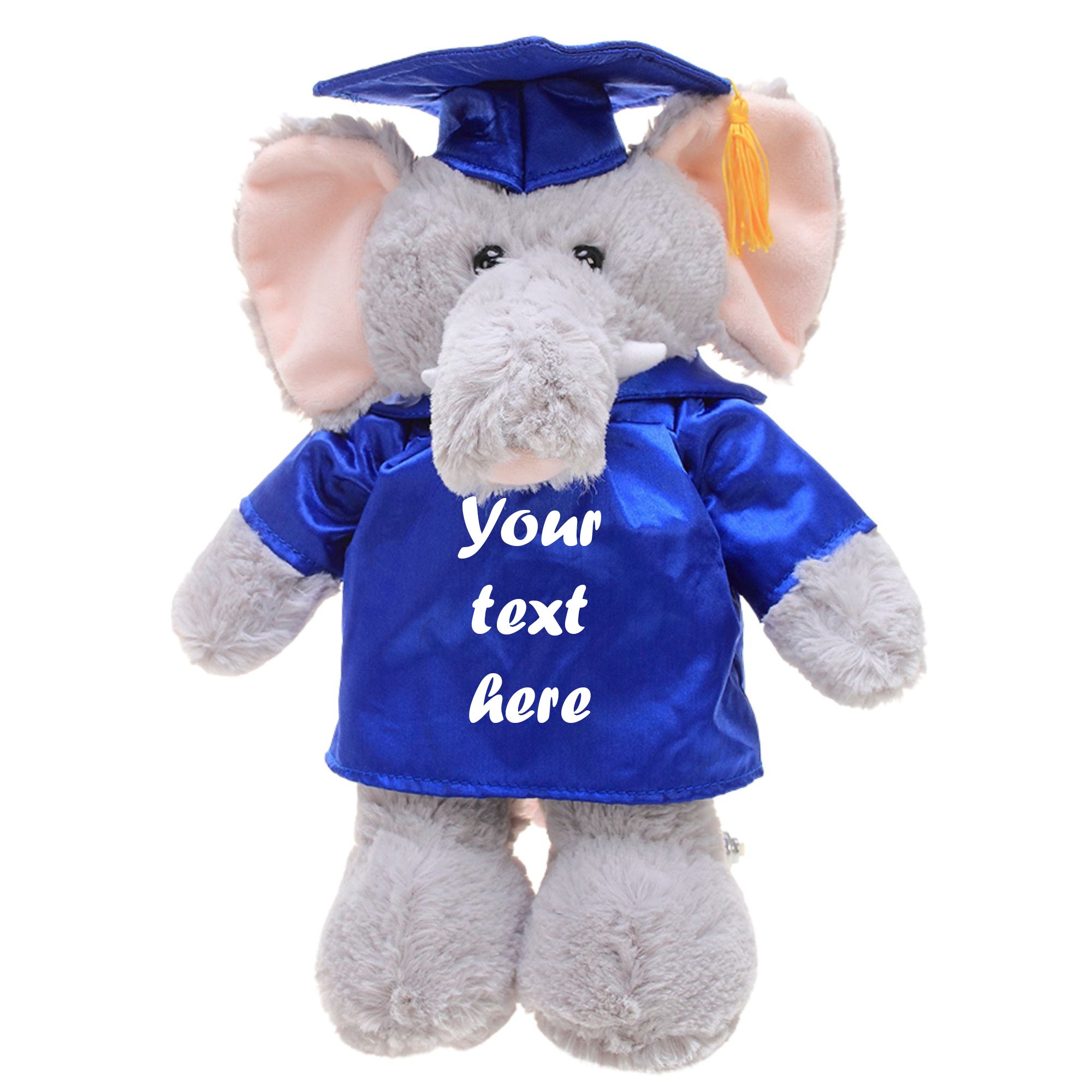 Graduation Stuffed Animal Elephant 8"