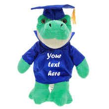 8'' Graduation Gator Plush Stuffed Animal Toys with Cap and Personalized Gown