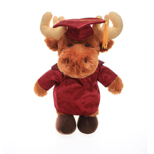 8'' Graduation Moose Plush Stuffed Animal Toys with Cap and Personalized Gown