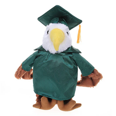 Graduation Eagle in Custom Gown 12" - graduation plush from Plushland