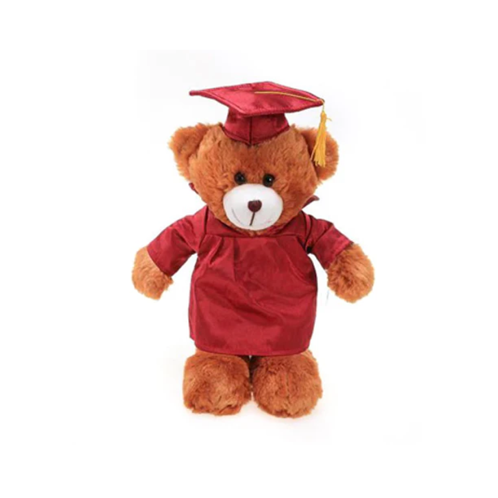 Graduation Mocha Teddy Bear 12"