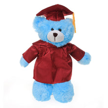 12'' Graduation Blue Bear Plush Stuffed Animal Toys with Cap and Personalized Gown 12''