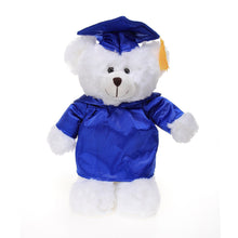 12'' Graduation White Bear Plush Stuffed Animal Toys with Cap and Personalized Gown