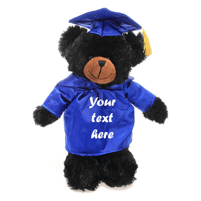 Graduation Black Bear 11"