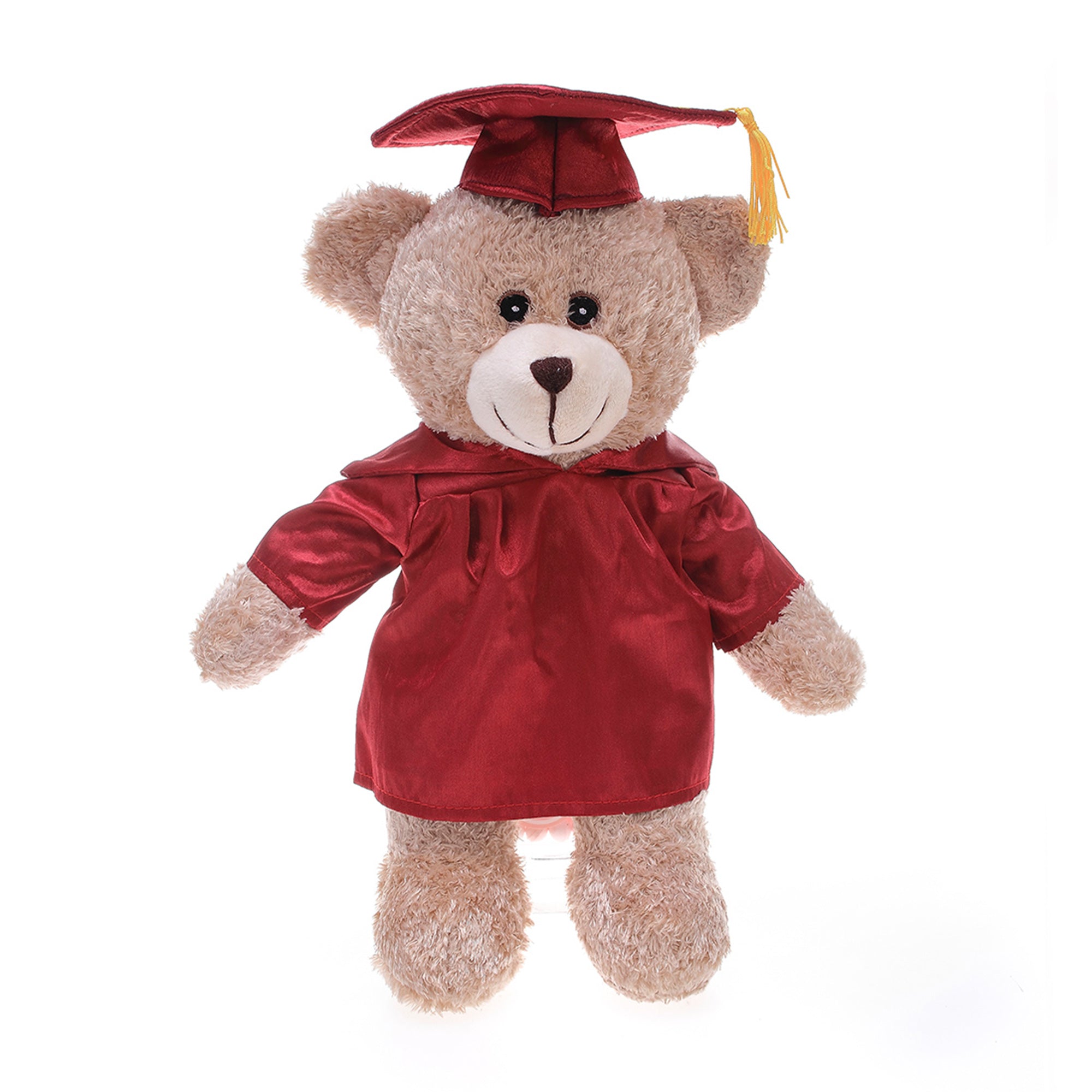 Graduation Short Pile Tan Bear 12"