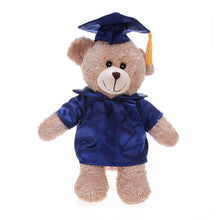12'' Graduation Short Pile Tan Bear Plush Stuffed Animal Toys with Cap and Personalized Gown 12''