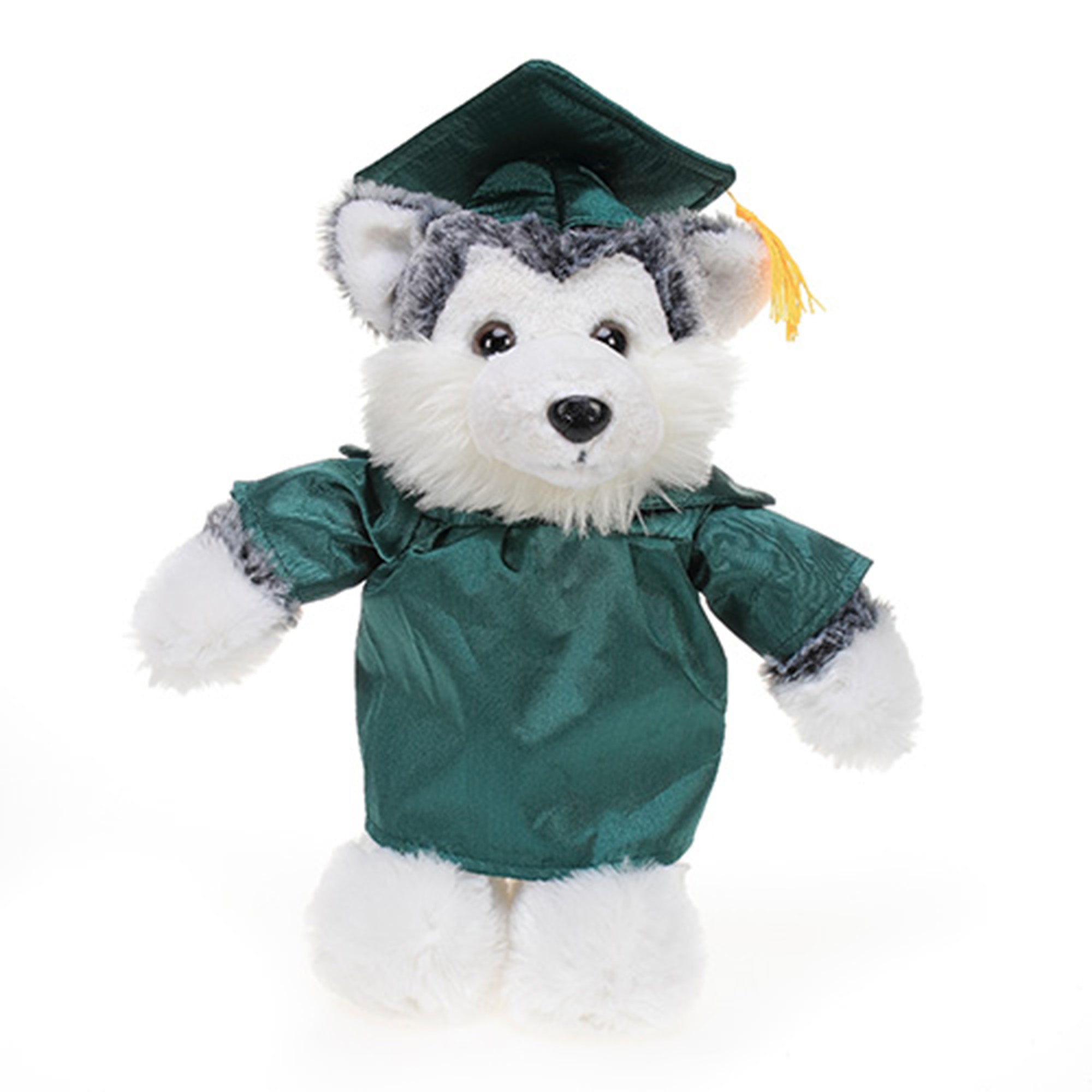 Graduation Stuffed Animal Husky 12"