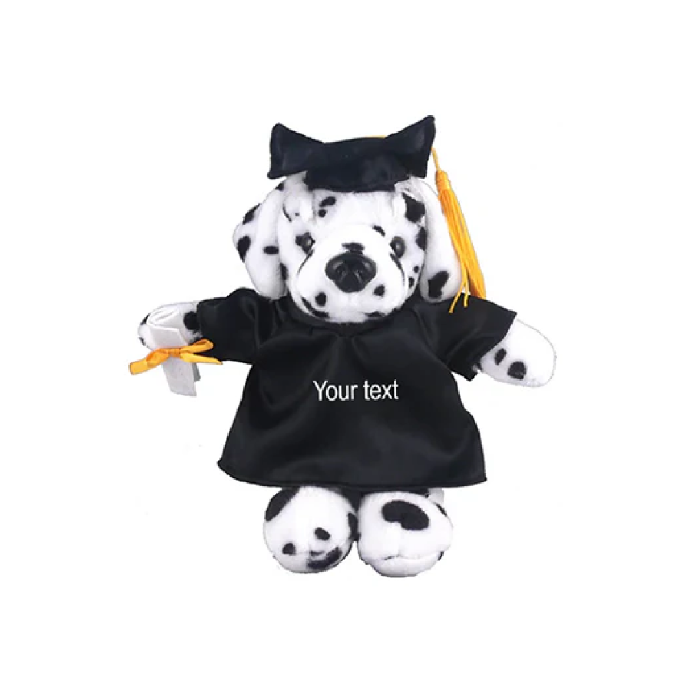 Graduation Dalmatian Stuffed Animal 12"