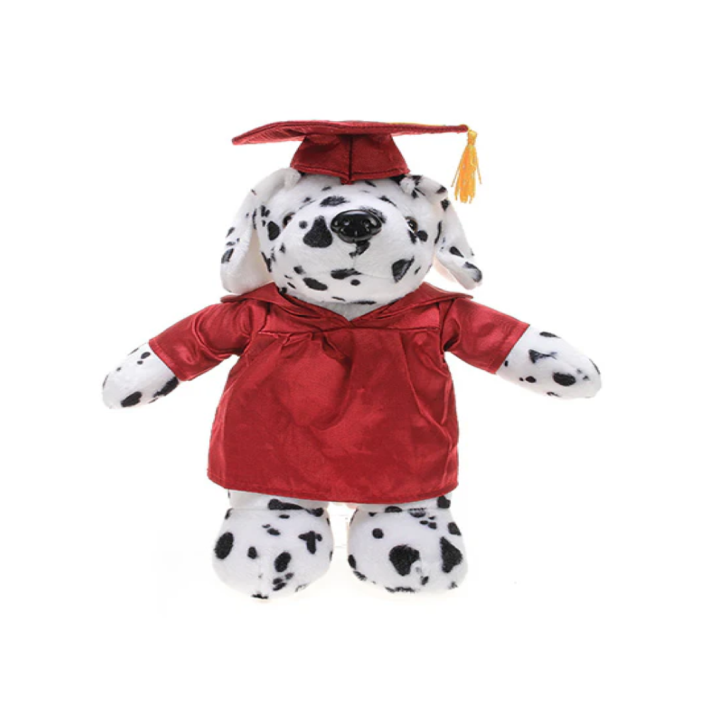 Graduation Dalmatian Stuffed Animal 12"