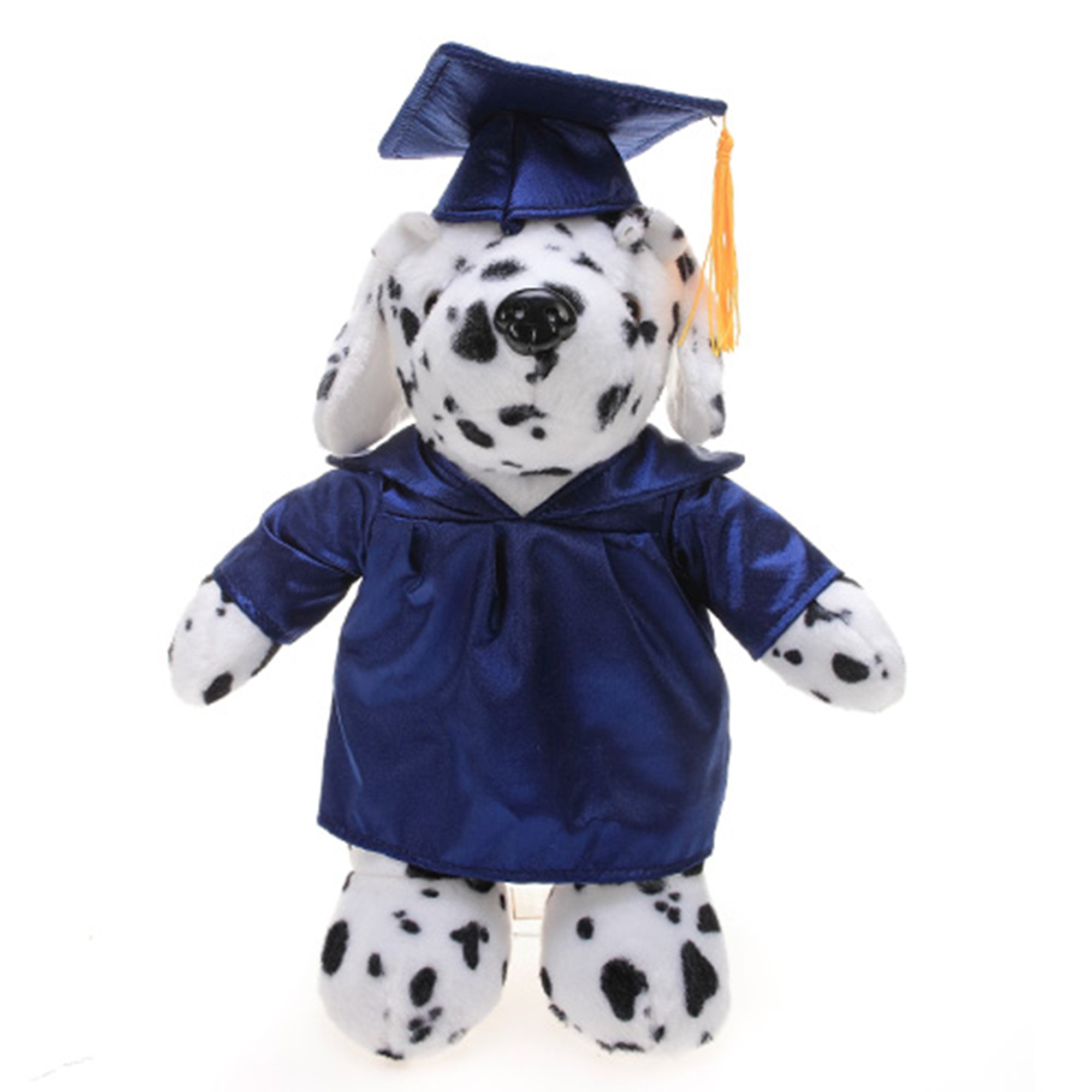 12" Graduation Dalmation Plush Stuffed Animal Toys with Cap and Personalized Gown