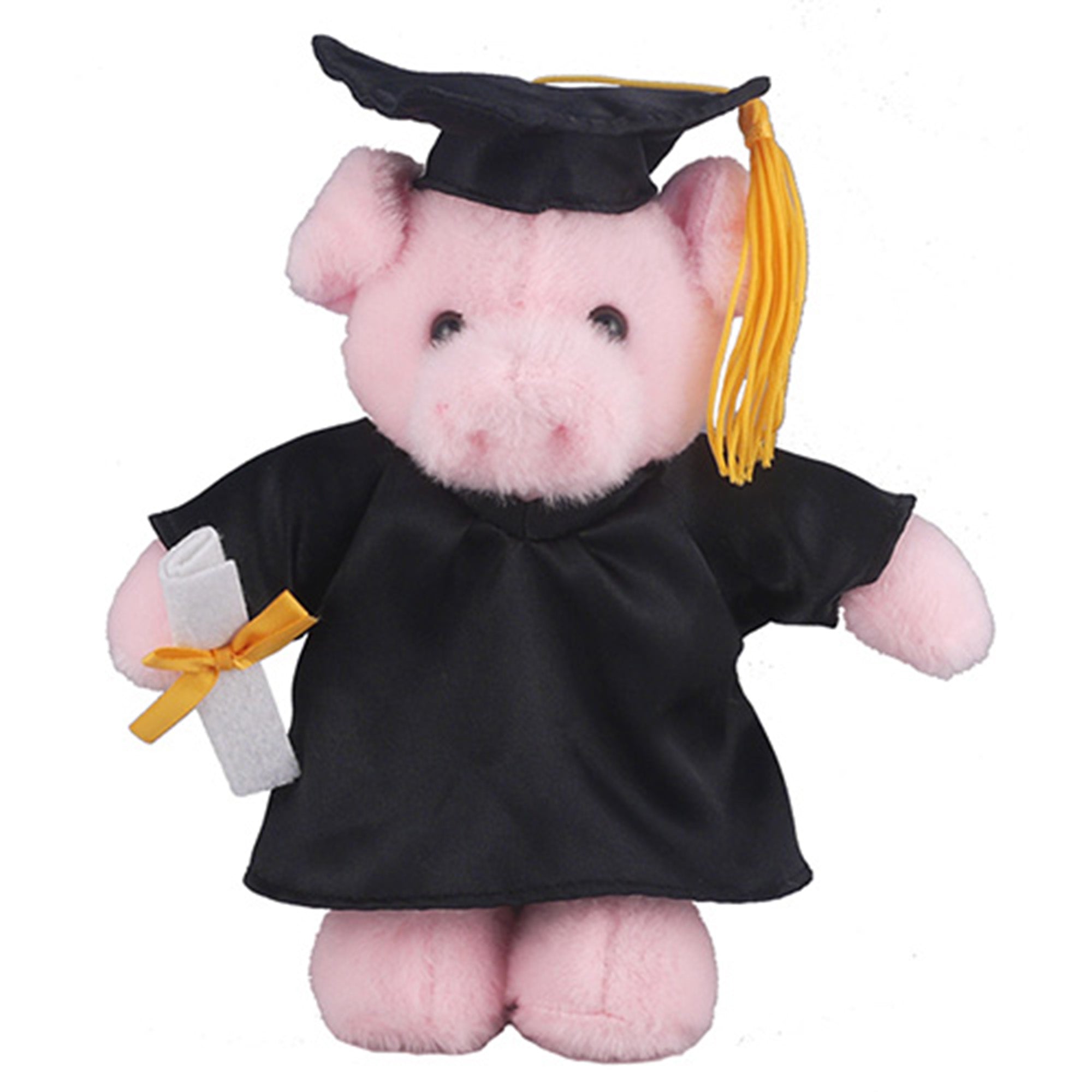 12" Graduation Pig Plush Stuffed Animal Toys with Cap and Personalized Gown