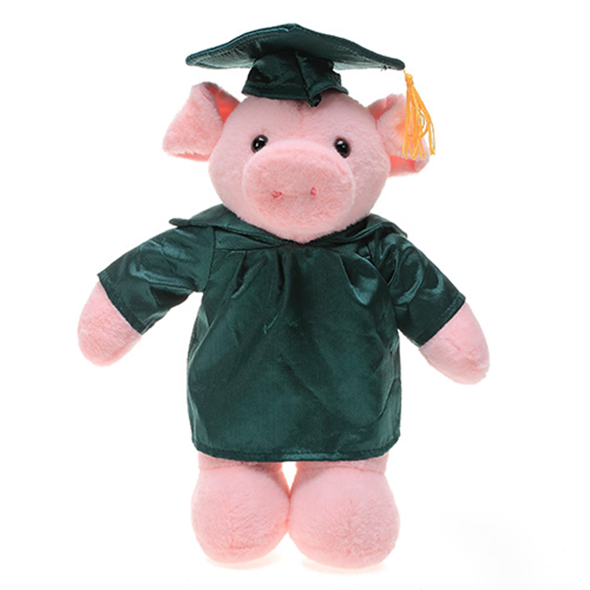 12" Graduation Pig Plush Stuffed Animal Toys with Cap and Personalized Gown