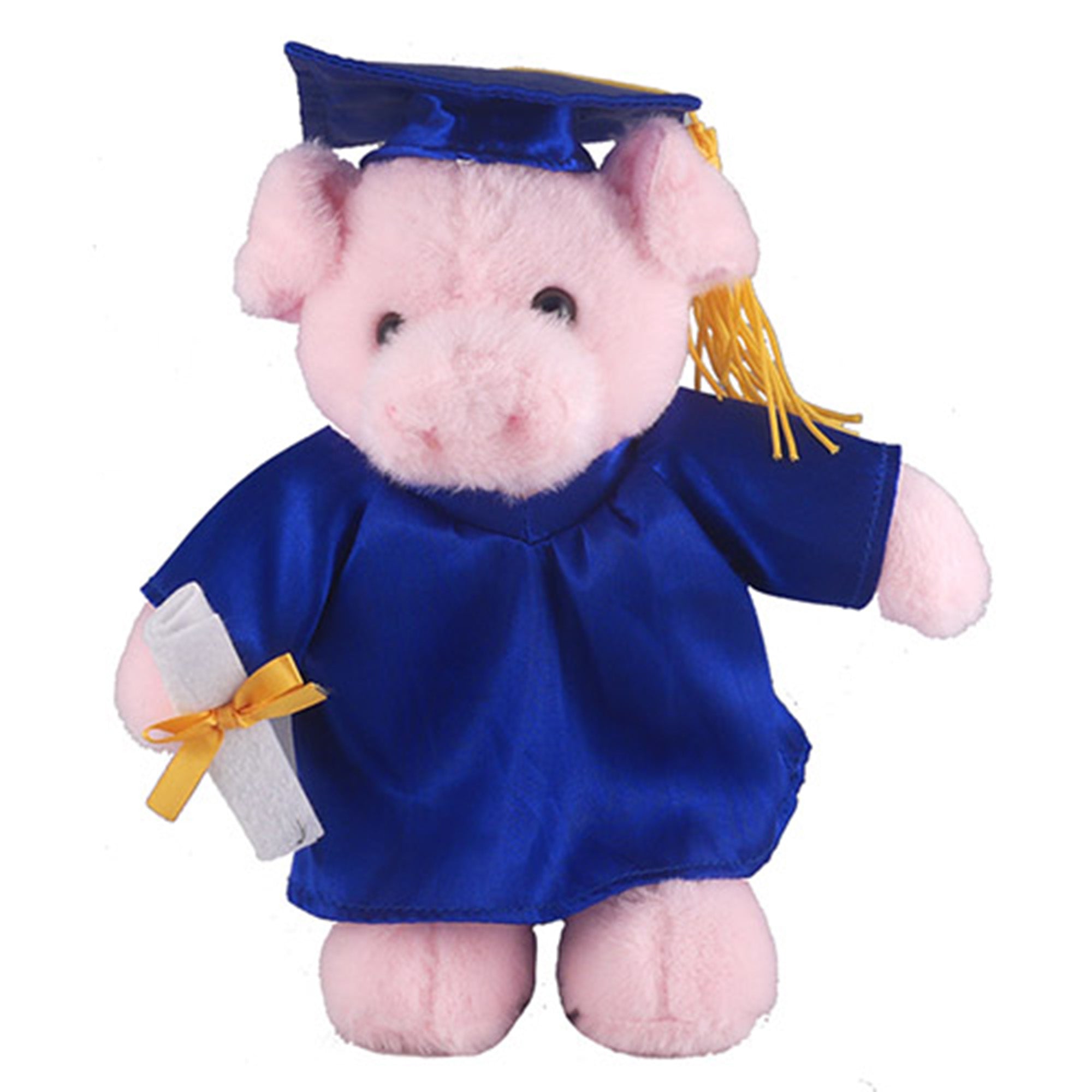 12" Graduation Pig Plush Stuffed Animal Toys with Cap and Personalized Gown