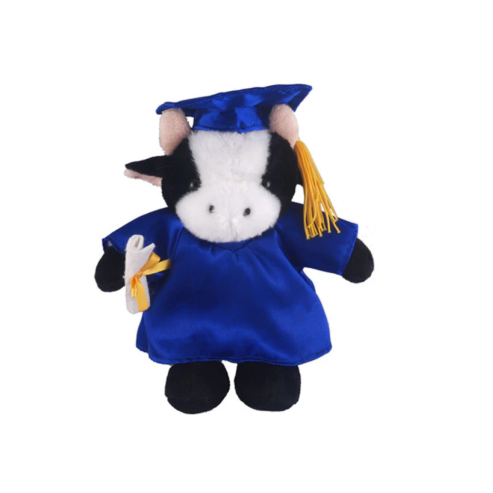 Graduation Stuffed Animal Cow 12"