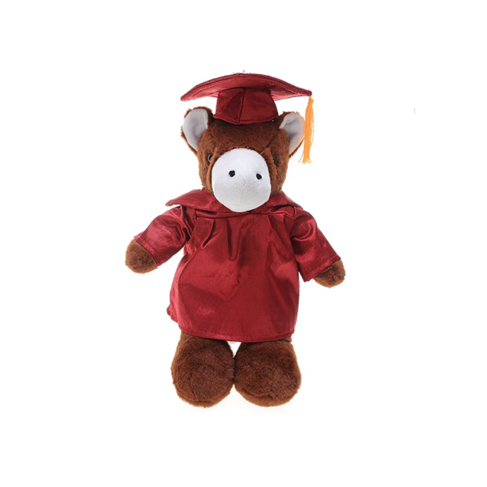 Graduation Stuffed Animal Horse 12"